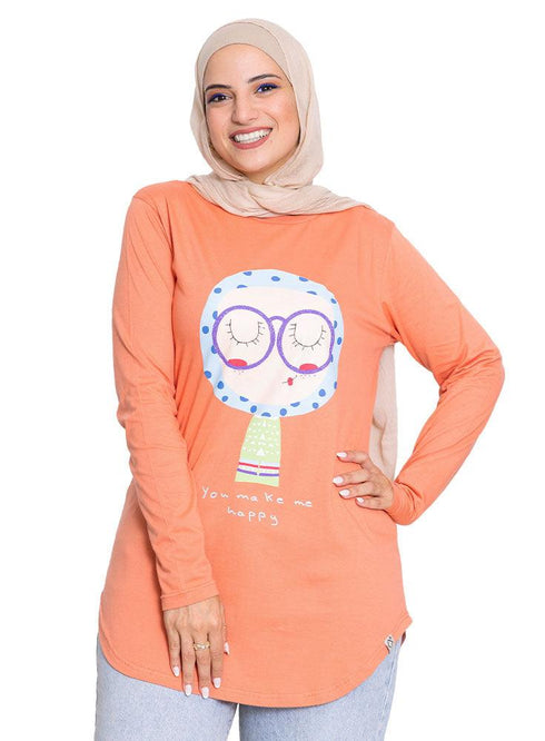 Copper Coin Printed Long - Sleeve Design 37 - Khotwh